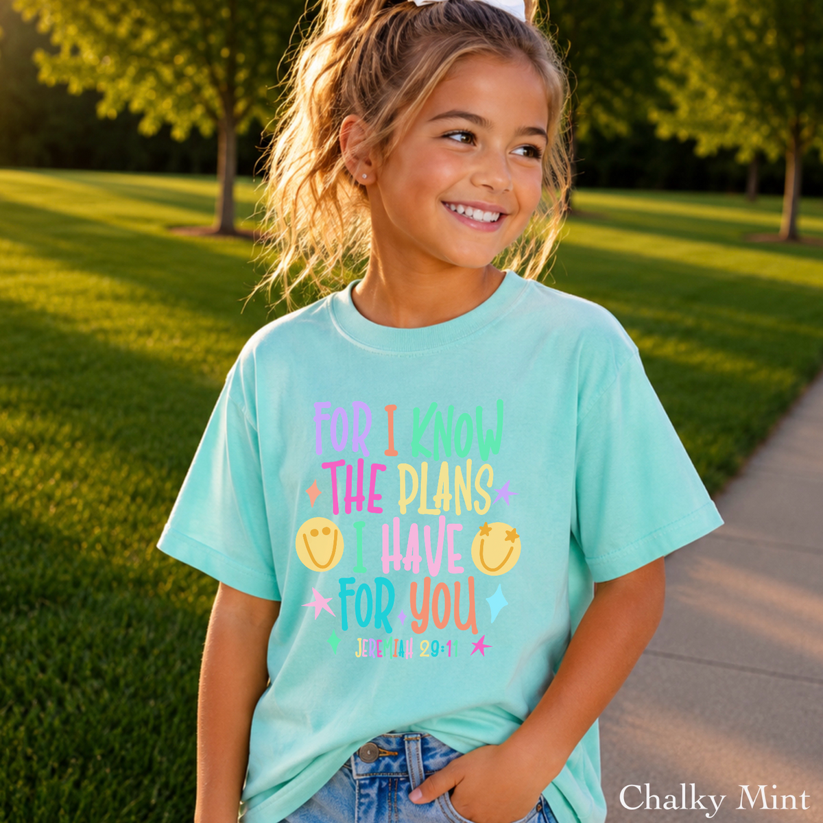 For I Know The Plans I Have For You Youth Comfort Color T-Shirt