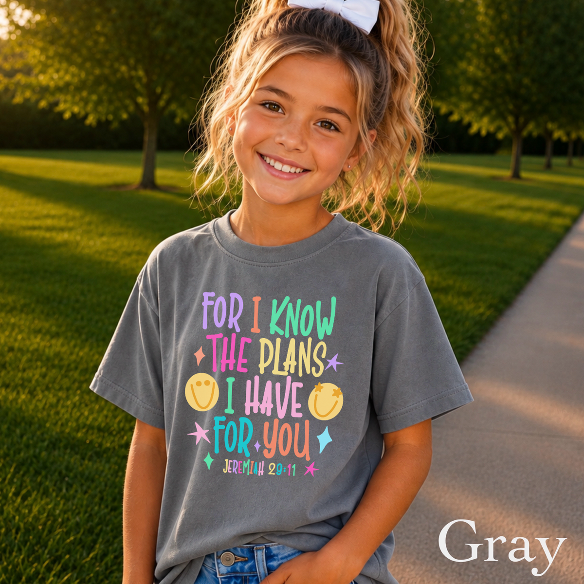 For I Know The Plans I Have For You Youth Comfort Color T-Shirt
