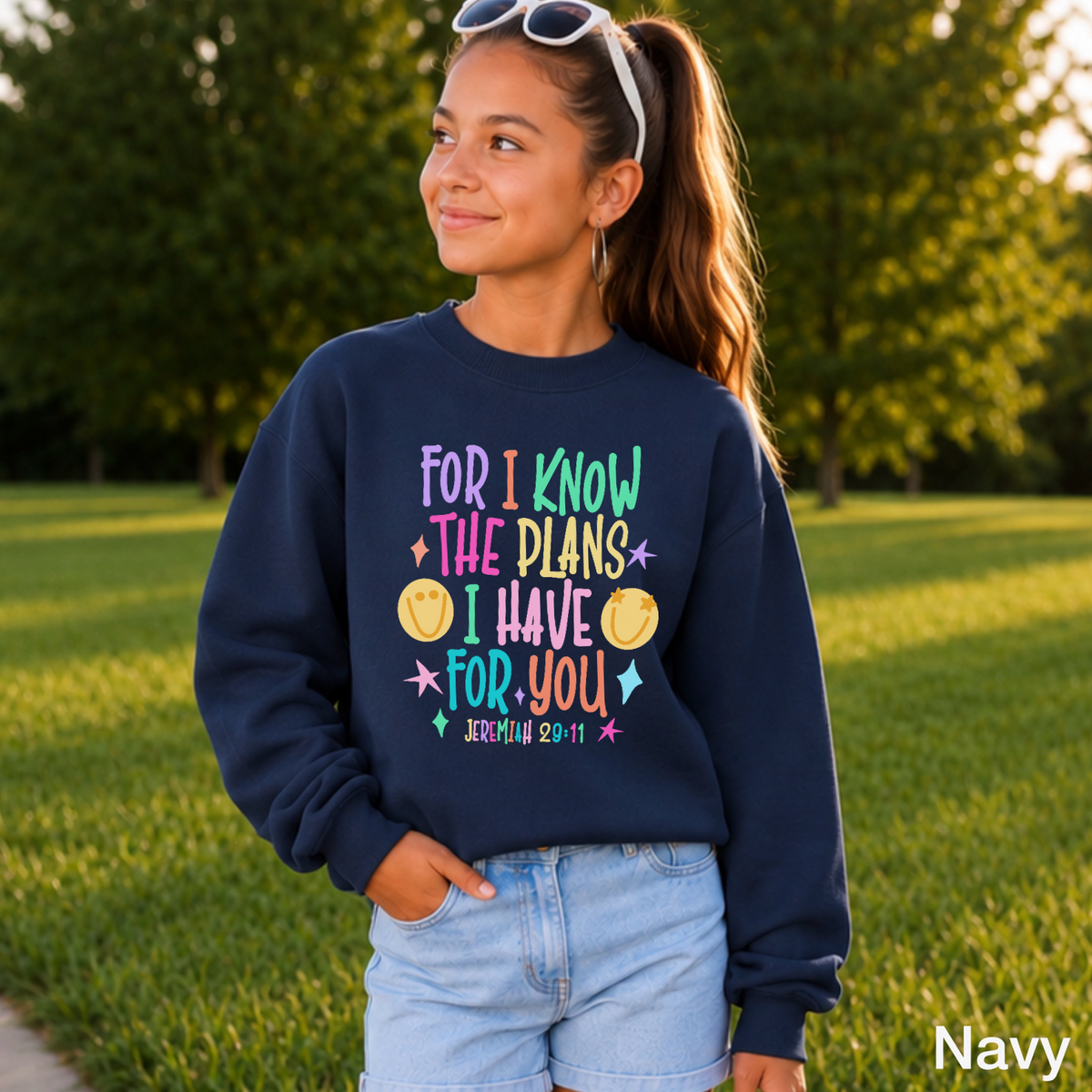 For I Know The Plans I Have For You Youth Crewneck Sweatshirt