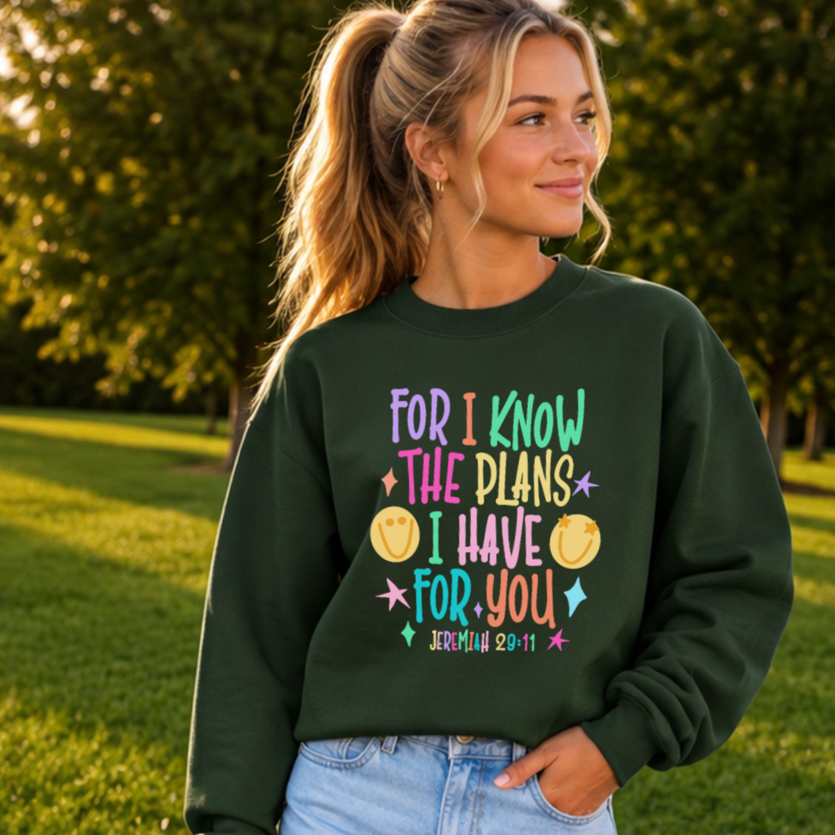 For I Know The Plans I Have For You Youth Crewneck Sweatshirt