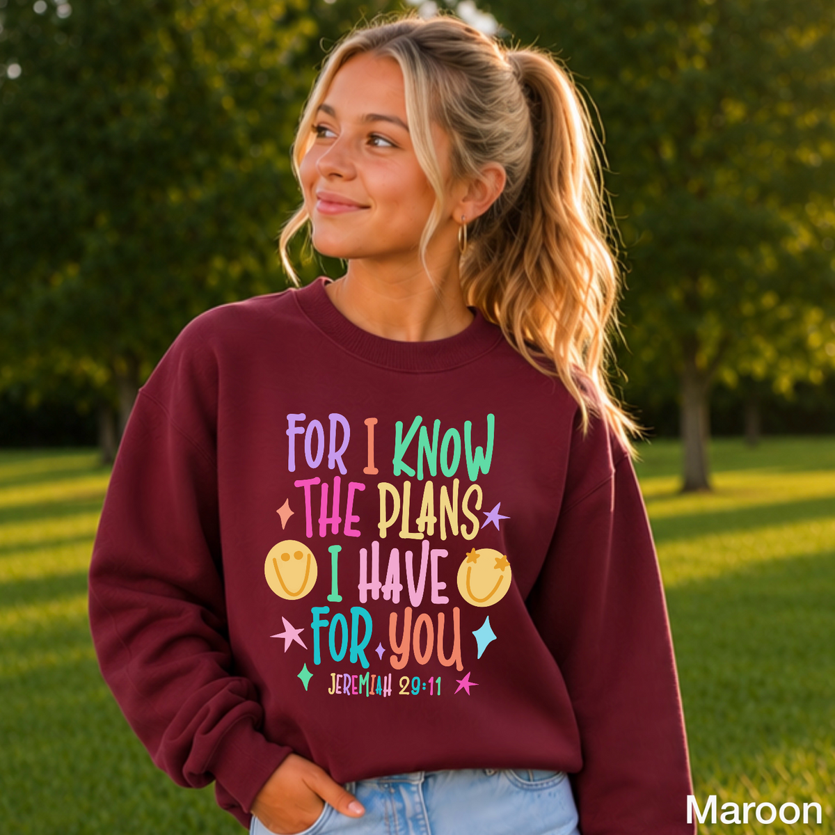 For I Know The Plans I Have For You Youth Crewneck Sweatshirt