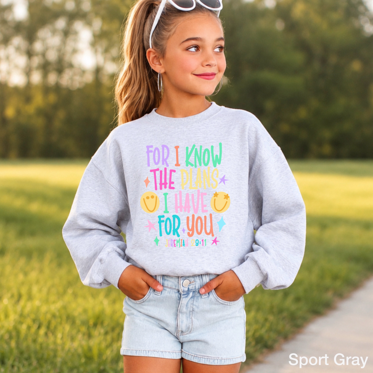 For I Know The Plans I Have For You Youth Crewneck Sweatshirt