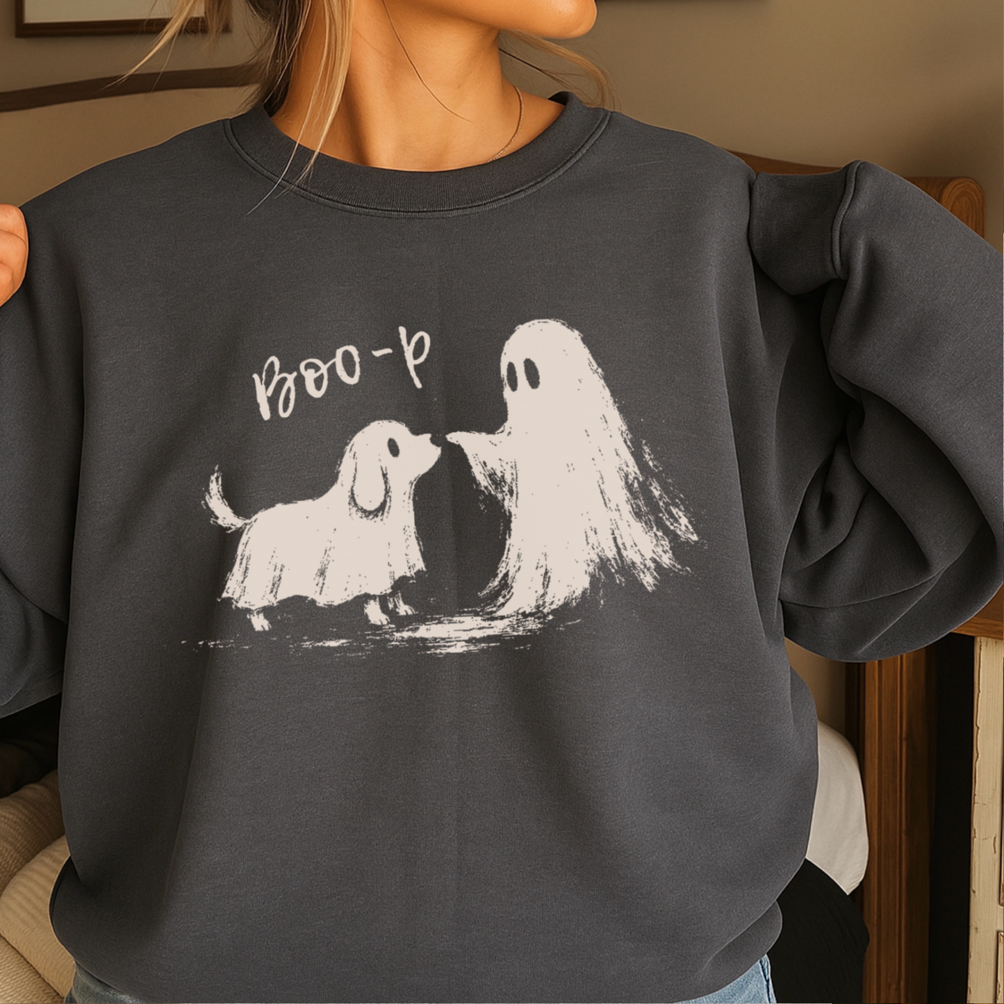 Boo-P Halloween Crewneck Sweatshirt