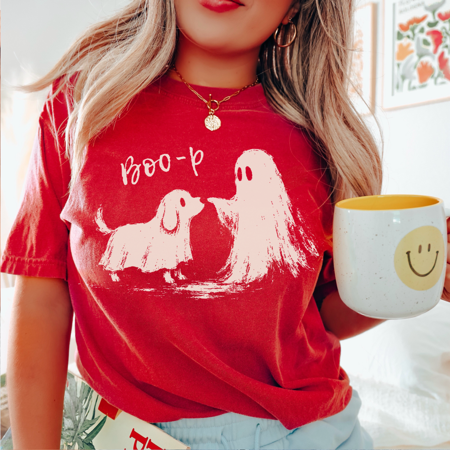 Boo-P Halloween Comfort Color Graphic Tee