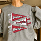 Red & Black Pennant Flag Crewneck Sweatshirt