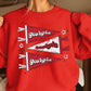 Red & Black Pennant Flag Crewneck Sweatshirt