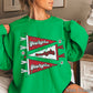 Red & Black Pennant Flag Crewneck Sweatshirt