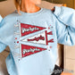 Red & Black Pennant Flag Crewneck Sweatshirt