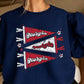 Red & Black Pennant Flag Crewneck Sweatshirt