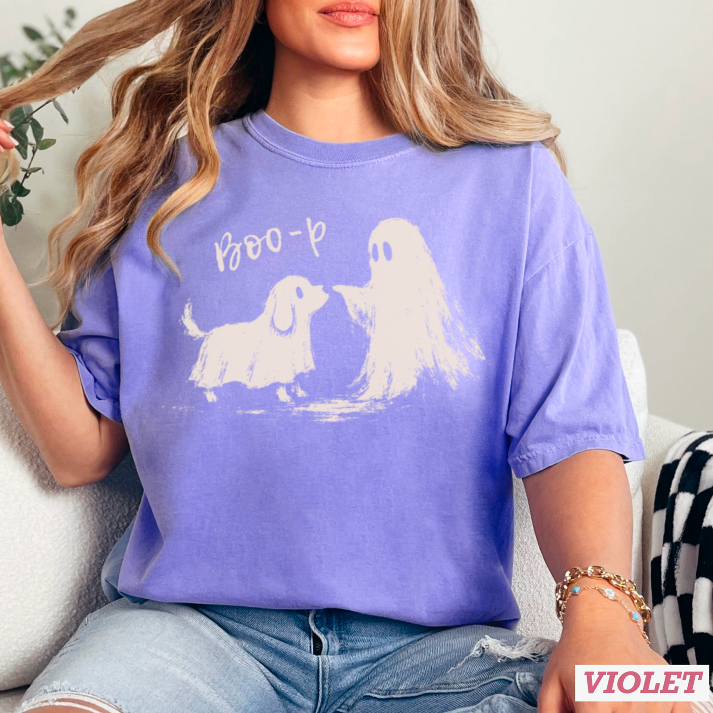 Boo-P Halloween Comfort Color Graphic Tee