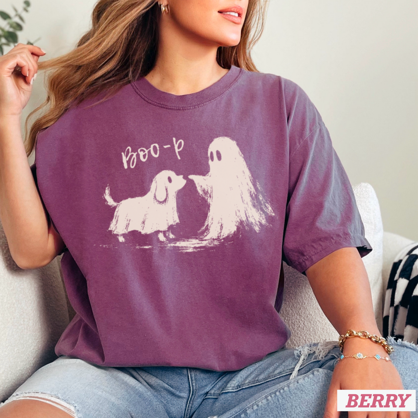 Boo-P Halloween Comfort Color Graphic Tee