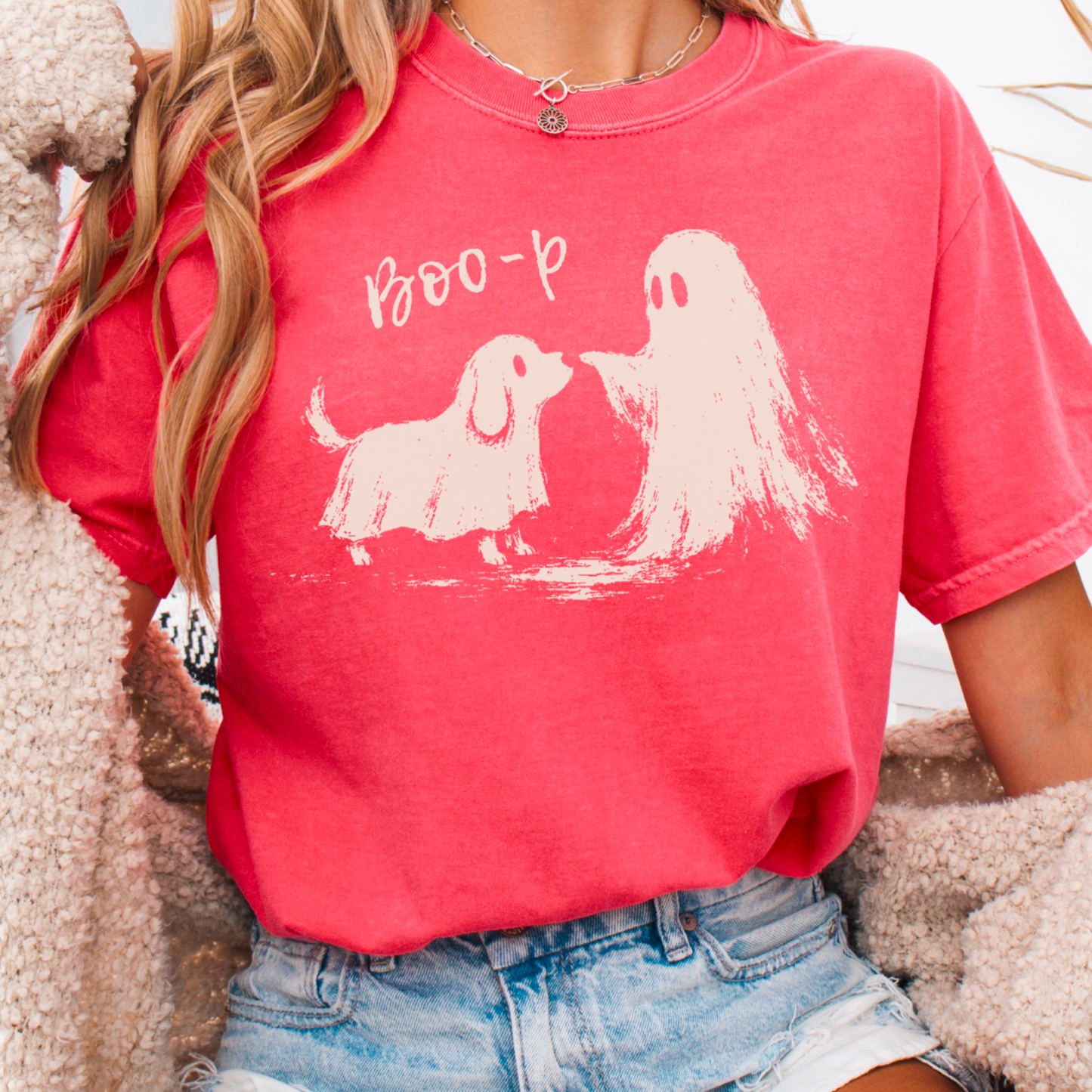 Boo-P Halloween Comfort Color Graphic Tee