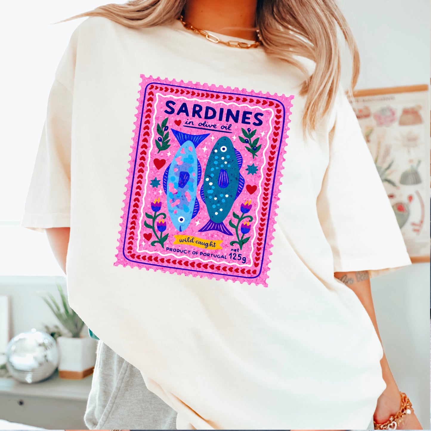 Sardines Comfort Color Graphic Tee
