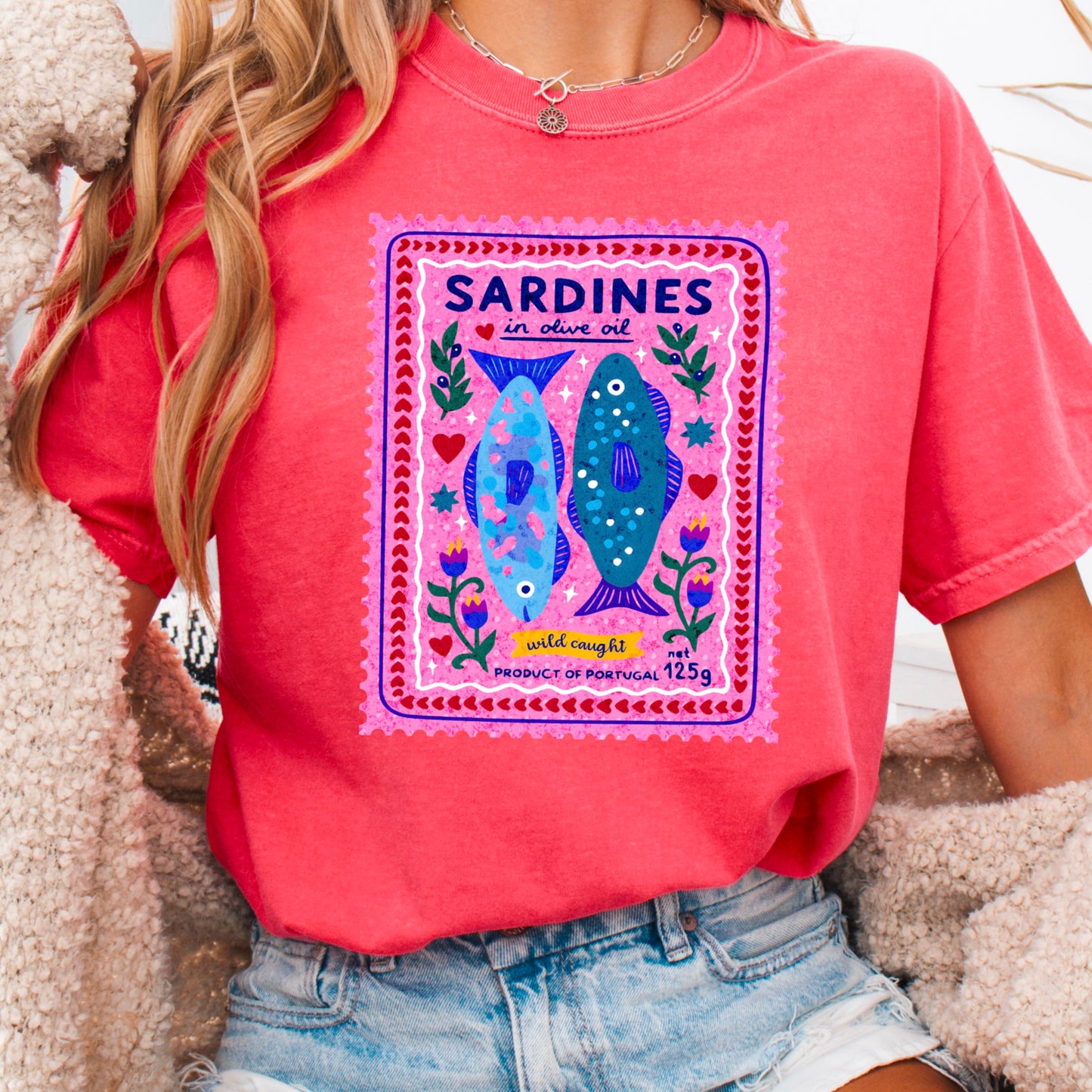 Sardines Comfort Color Graphic Tee