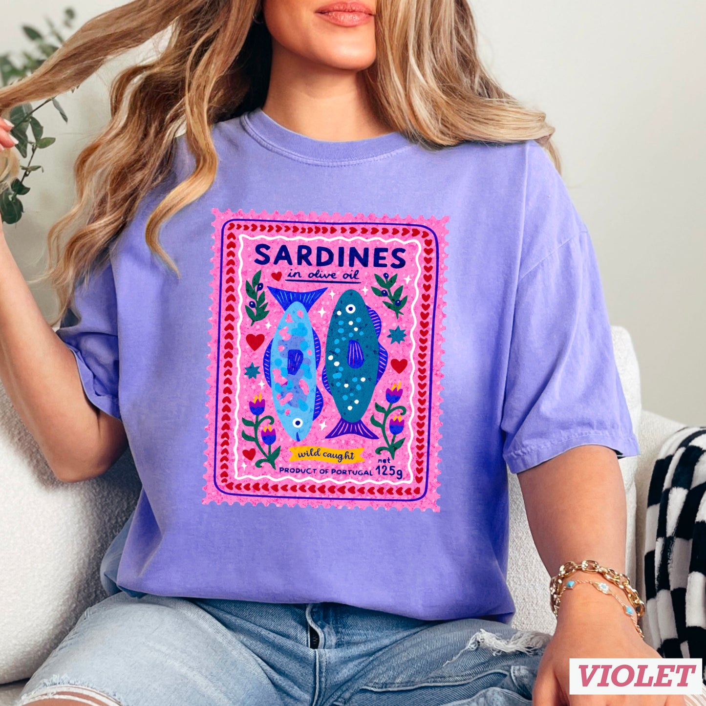 Sardines Comfort Color Graphic Tee