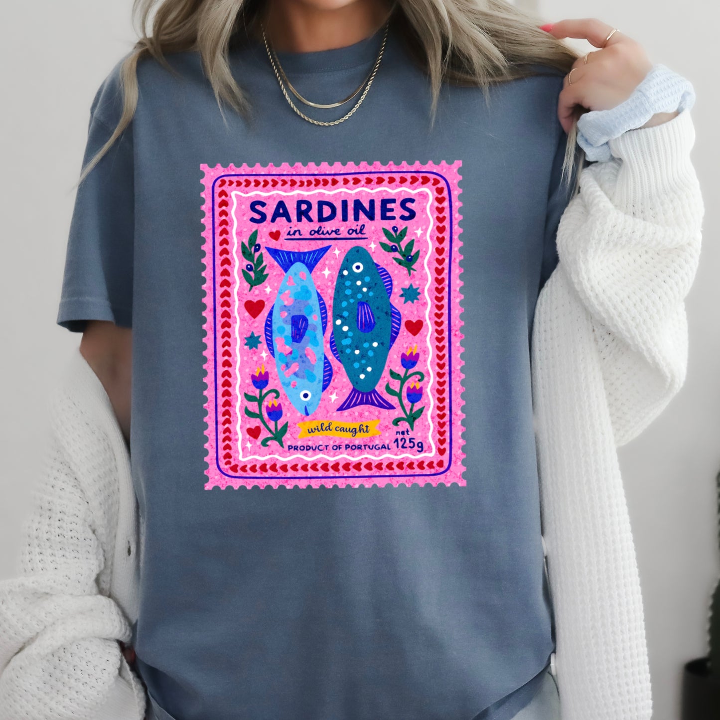 Sardines Comfort Color Graphic Tee