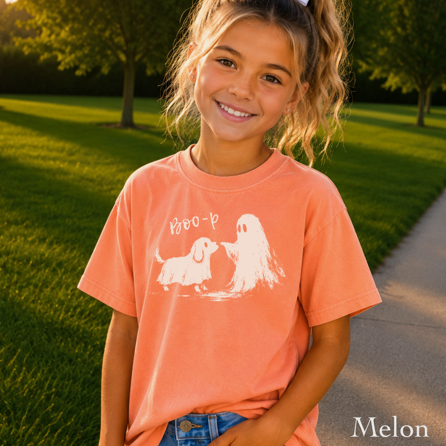 Boo-P Halloween Youth Comfort Color T-Shirt