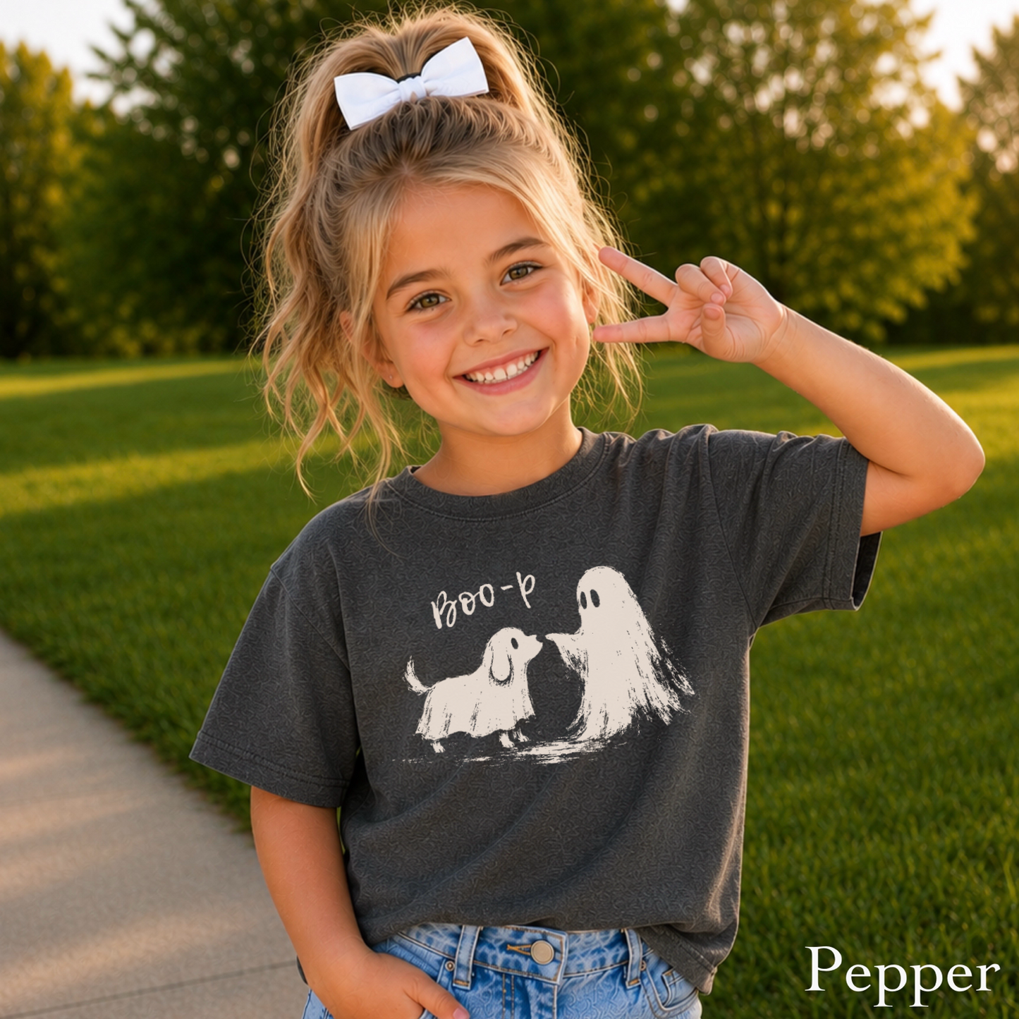 Boo-P Halloween Youth Comfort Color T-Shirt
