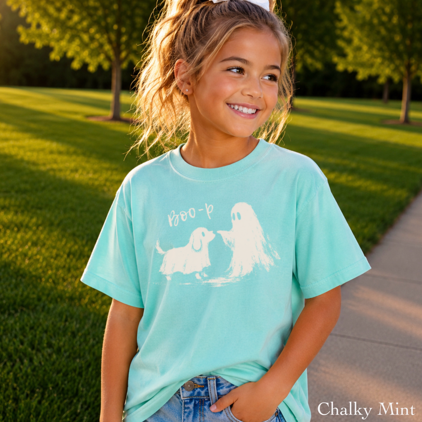 Boo-P Halloween Youth Comfort Color T-Shirt