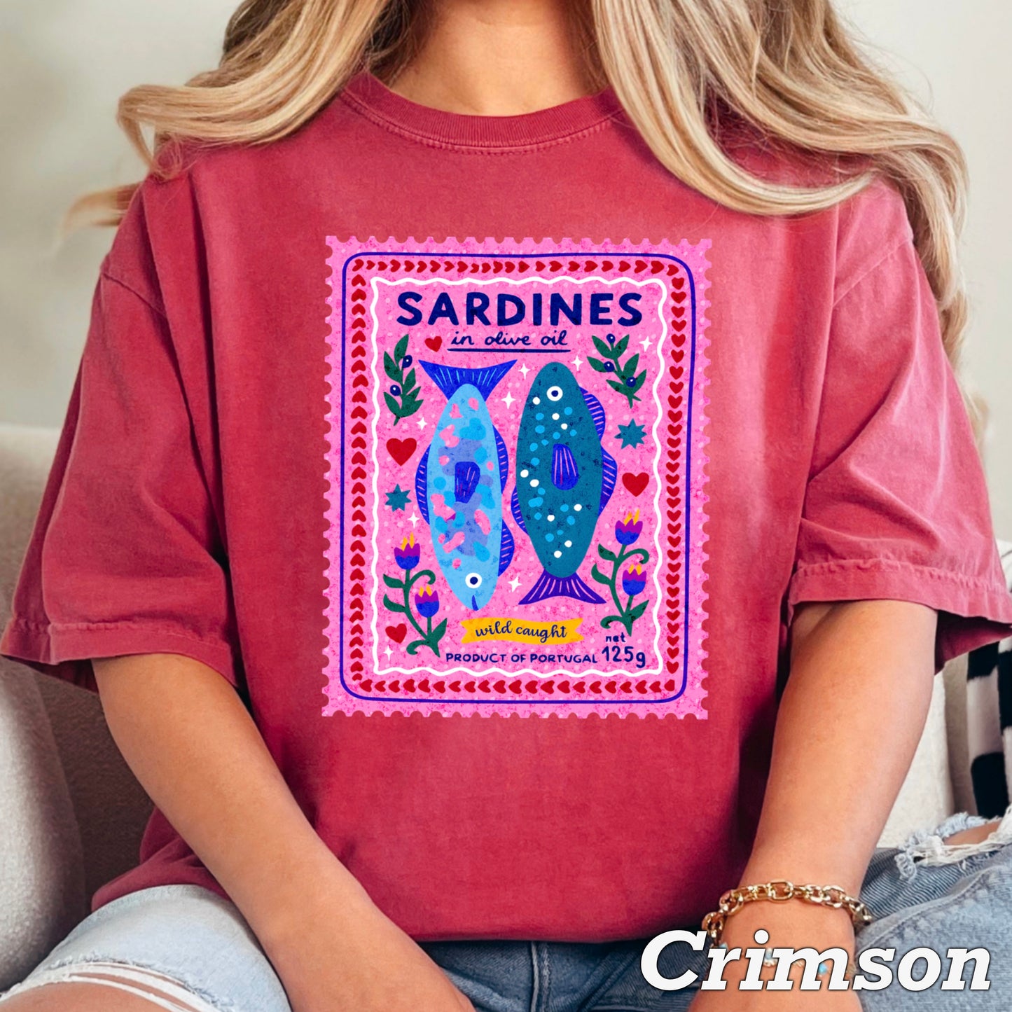 Sardines Comfort Color Graphic Tee