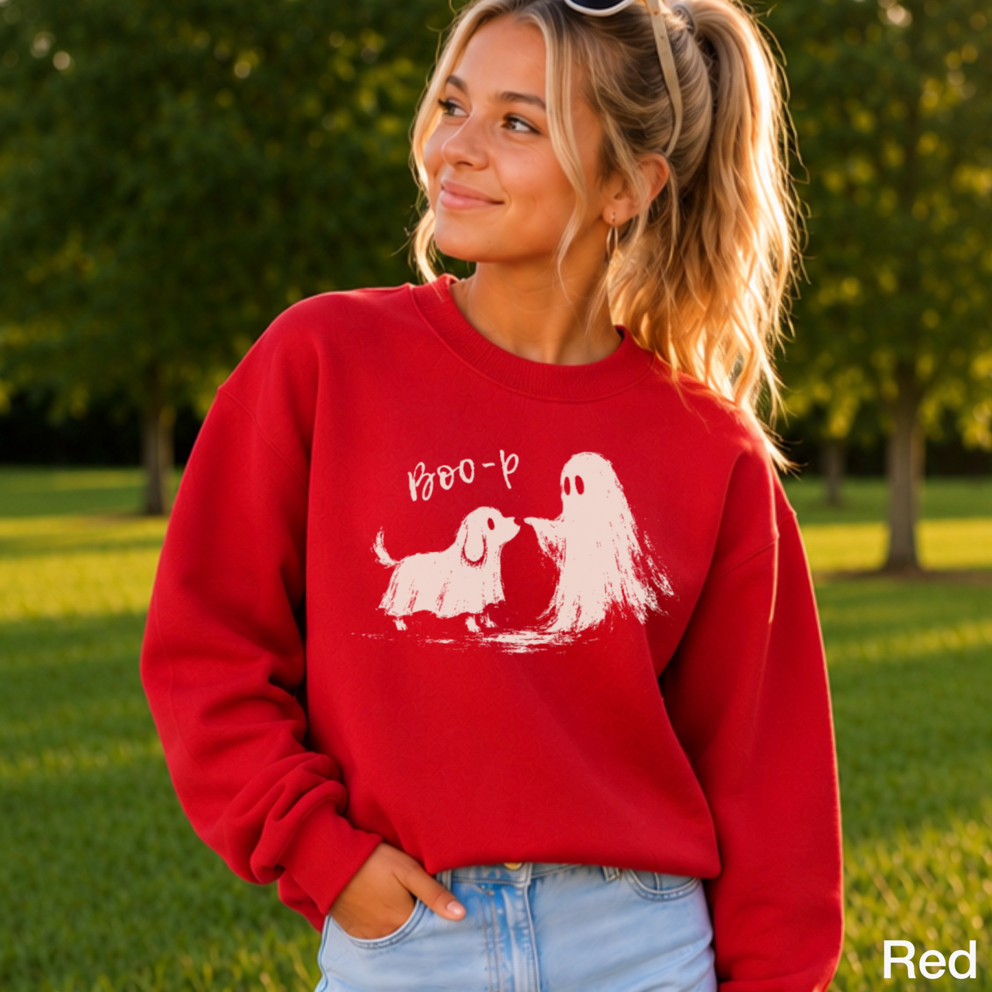 Boo-P Halloween Youth Crewneck Sweatshirt