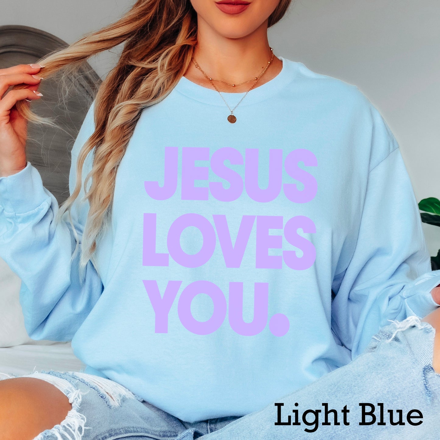 Jesus Loves You Screen Print Transfer