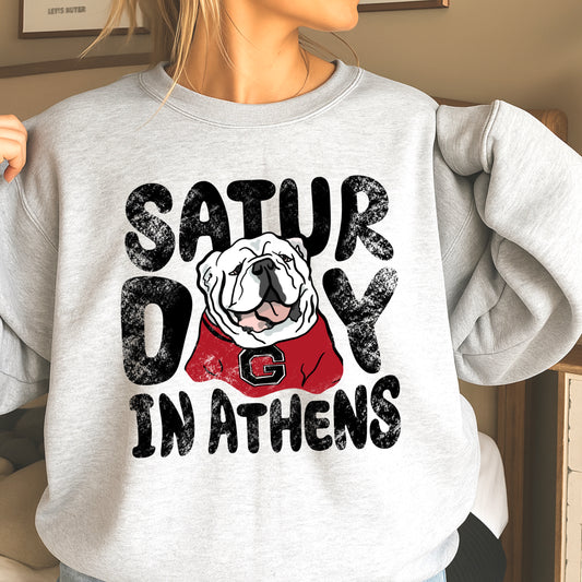Saturday Red & Black Crewneck Sweatshirt
