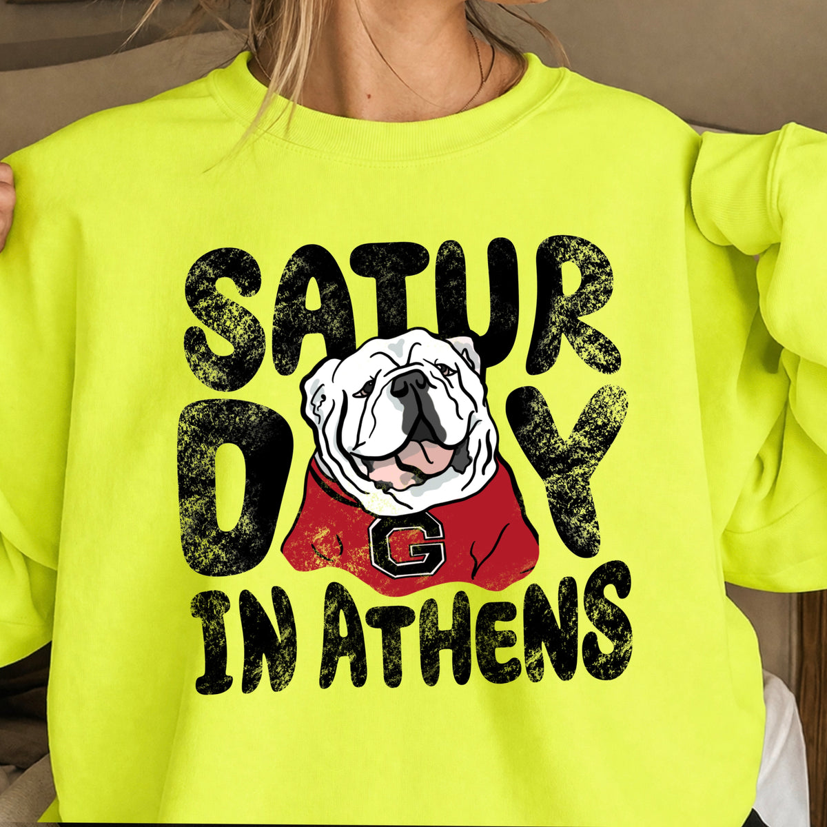 Saturday Red & Black Crewneck Sweatshirt