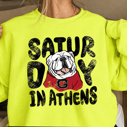 Saturday Red & Black Crewneck Sweatshirt