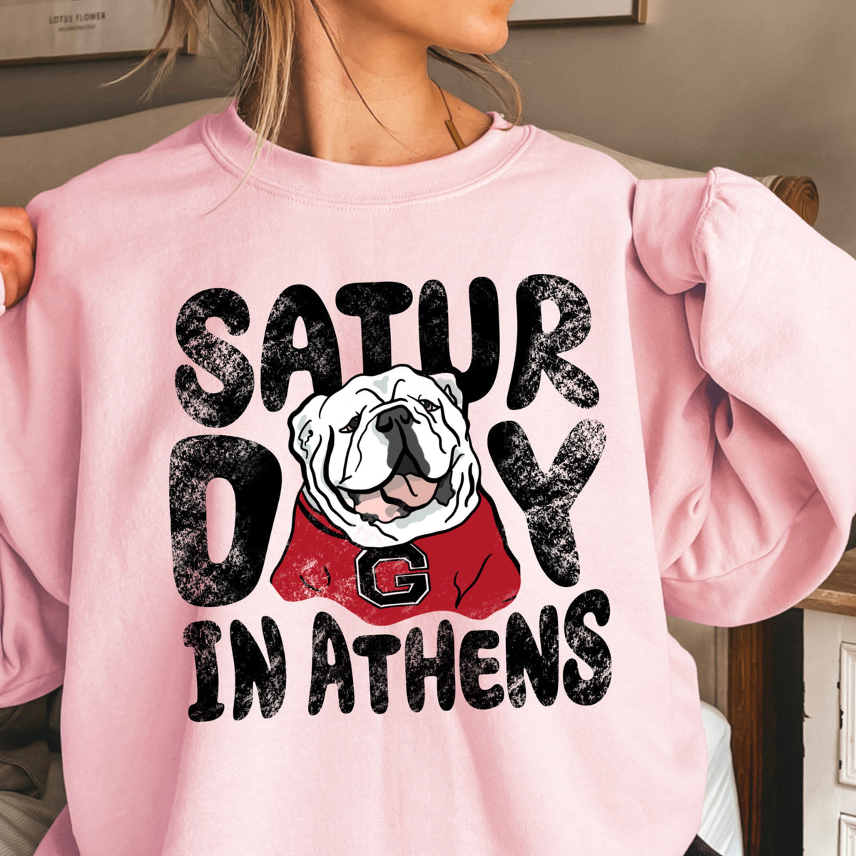Saturday Red & Black Crewneck Sweatshirt