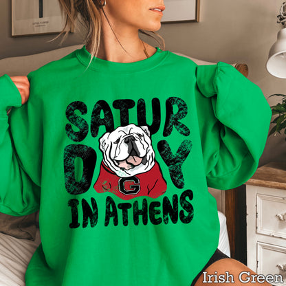 Saturday Red & Black Crewneck Sweatshirt