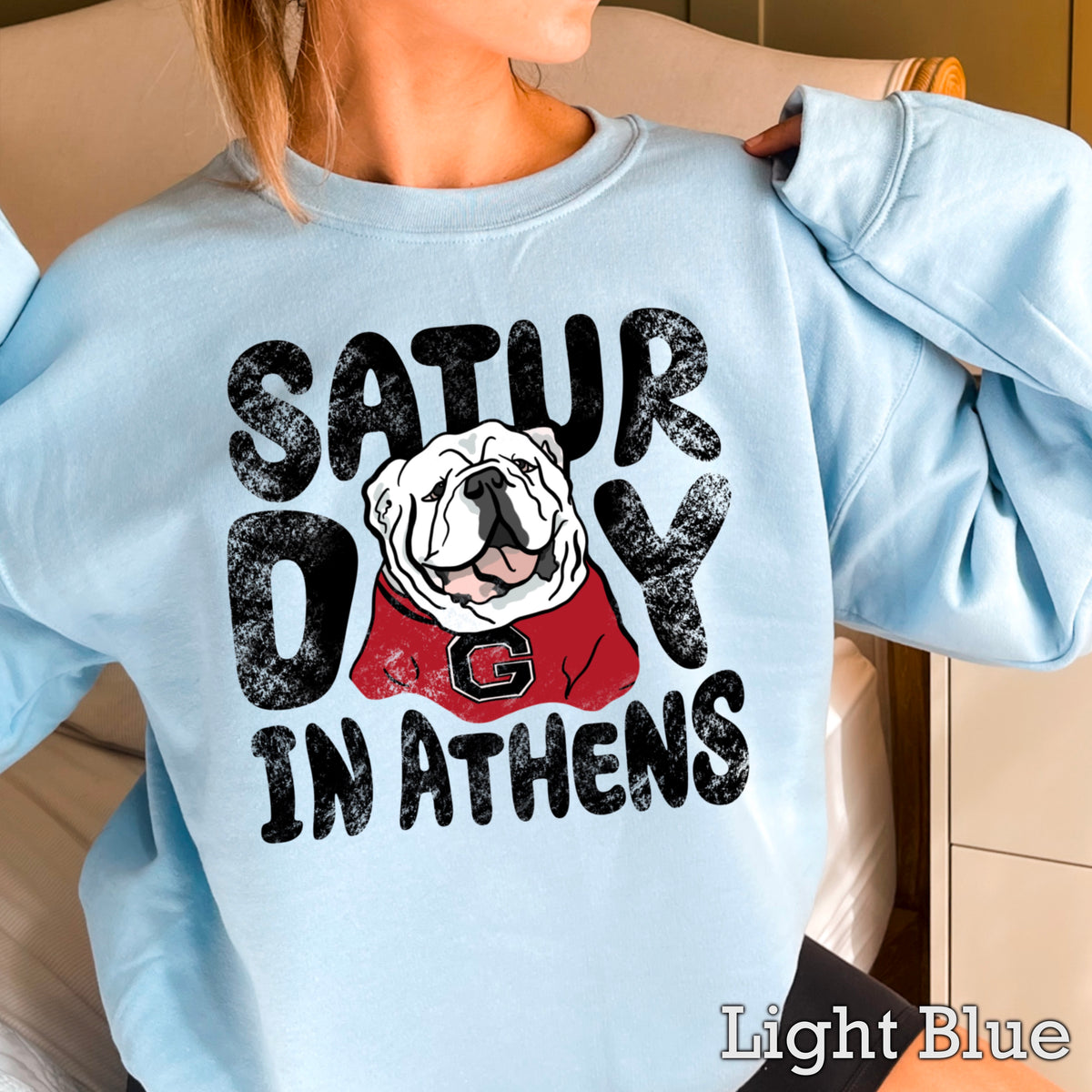 Saturday Red & Black Crewneck Sweatshirt