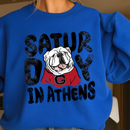 Saturday Red & Black Crewneck Sweatshirt