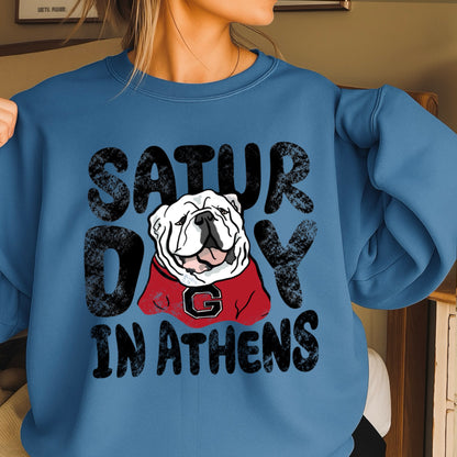 Saturday Red & Black Crewneck Sweatshirt