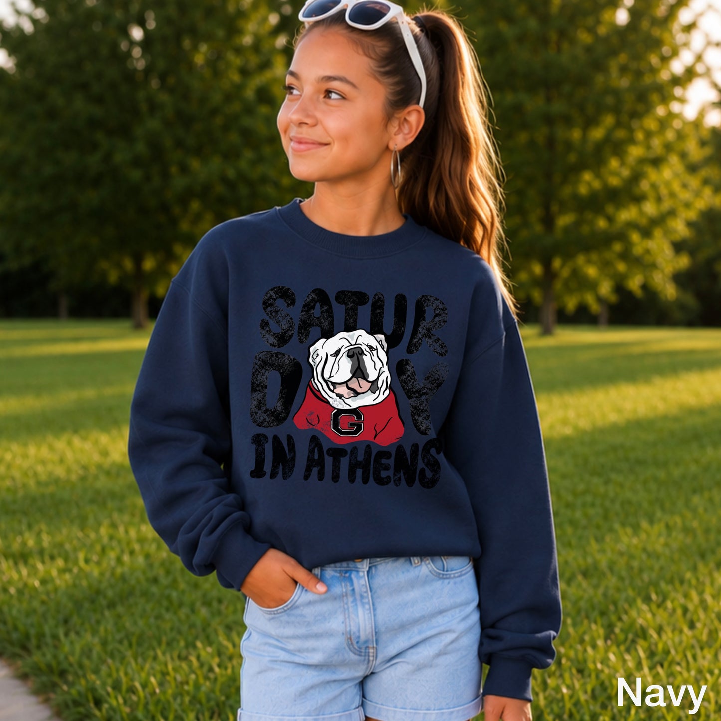 Saturdays Red & Black Youth Crewneck Sweatshirt