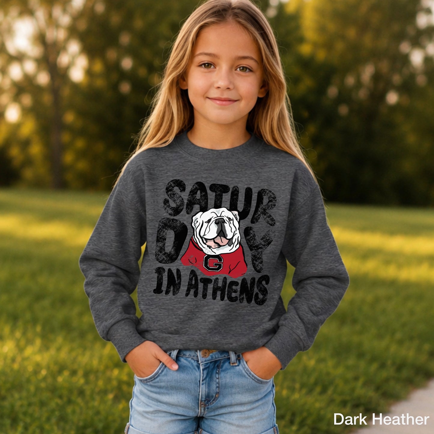 Saturdays Red & Black Youth Crewneck Sweatshirt