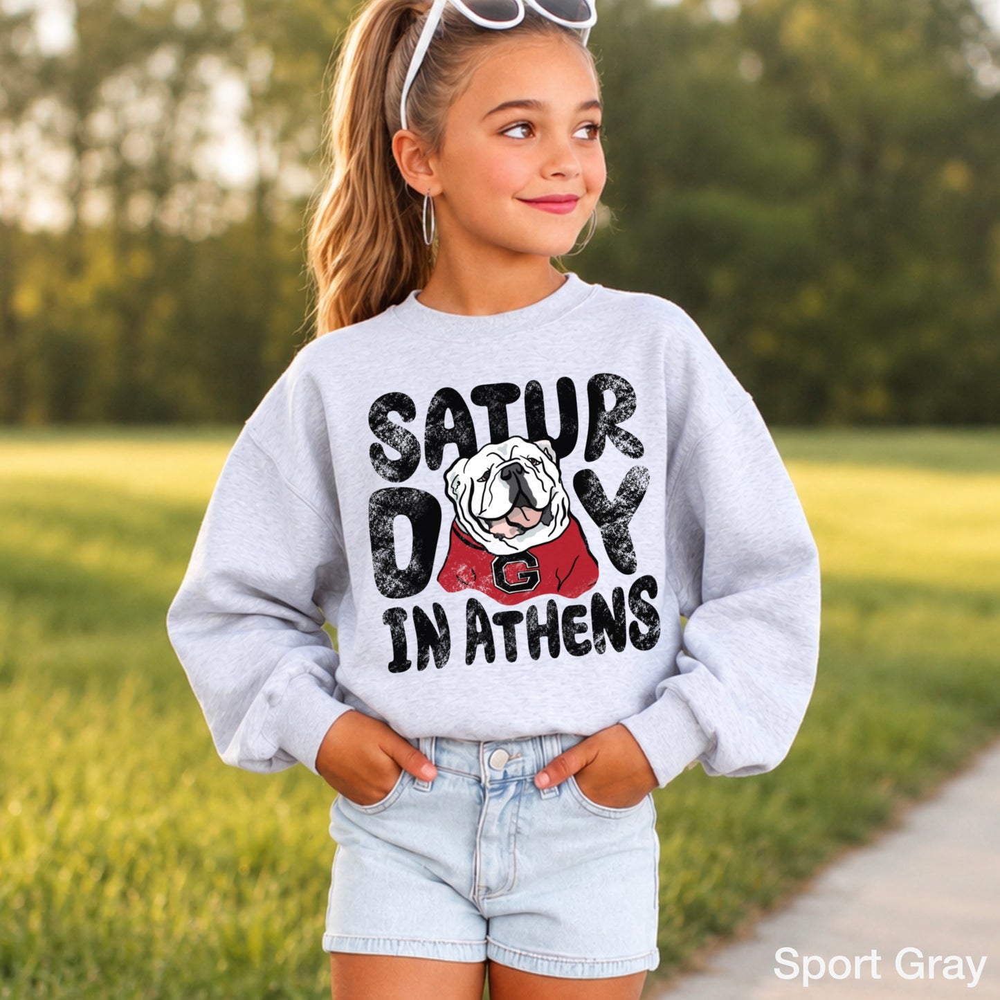 Saturdays Red & Black Youth Crewneck Sweatshirt