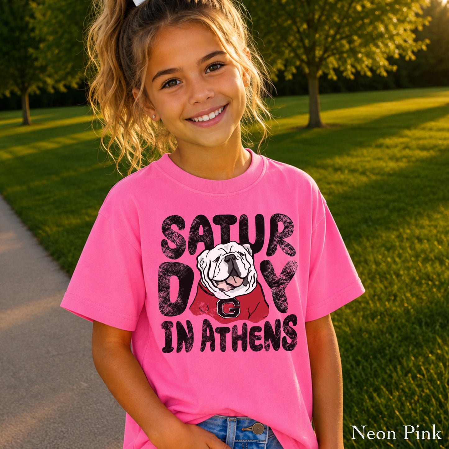 Saturday Red & Black Youth Comfort Color T-Shirt