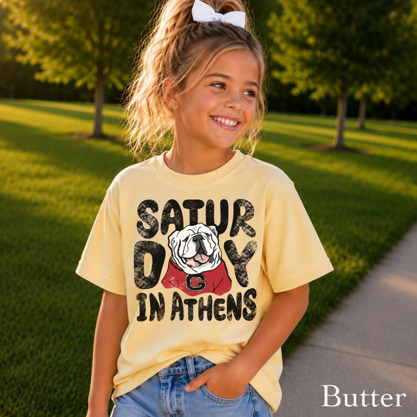 Saturday Red & Black Youth Comfort Color T-Shirt