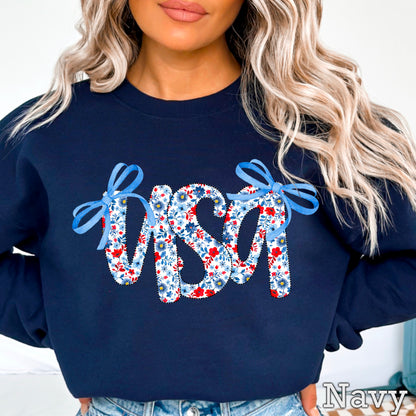 USA Bows Crewneck Sweatshirt