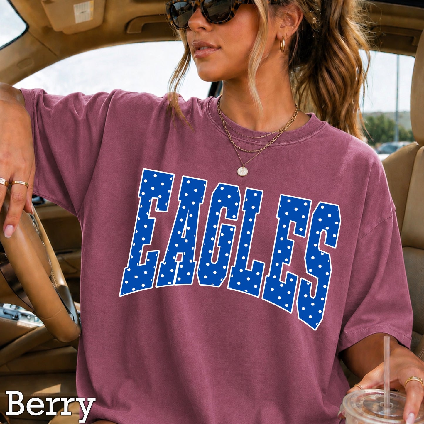 Eagles Polka Dot Comfort Color Graphic Tee