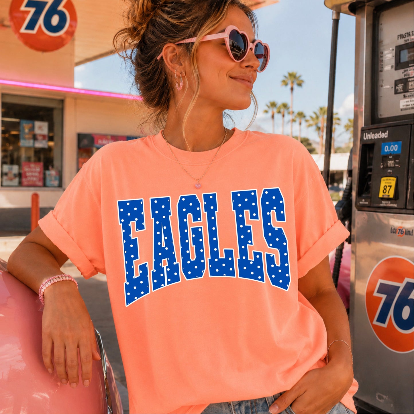 Eagles Polka Dot Comfort Color Graphic Tee