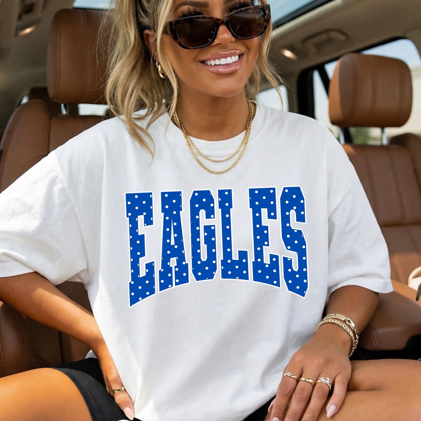 Eagles Polka Dot Comfort Color Graphic Tee