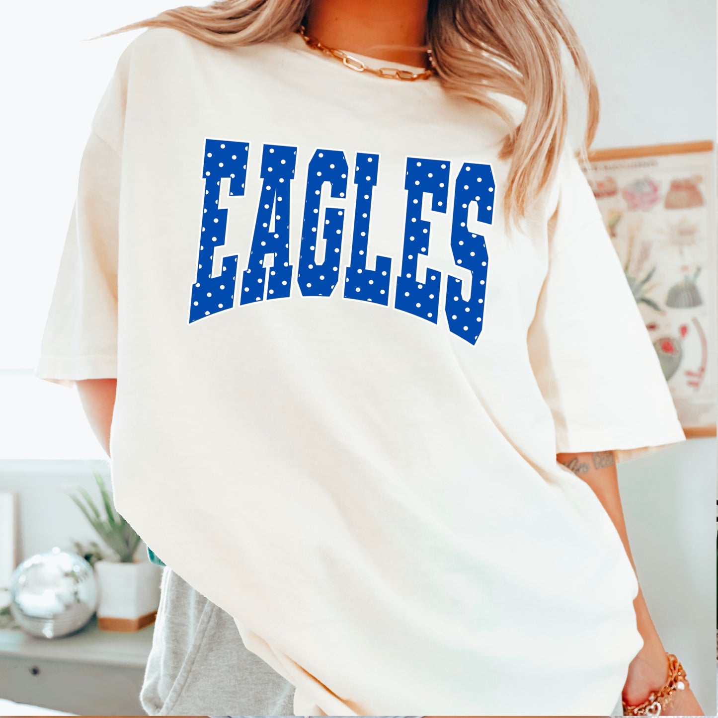 Eagles Polka Dot Comfort Color Graphic Tee