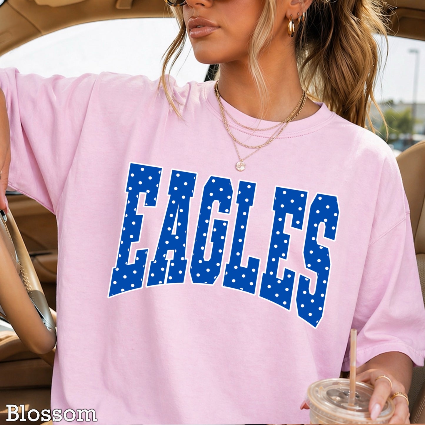 Eagles Polka Dot Comfort Color Graphic Tee