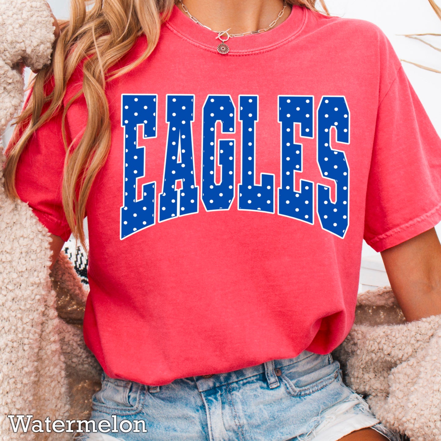 Eagles Polka Dot Comfort Color Graphic Tee