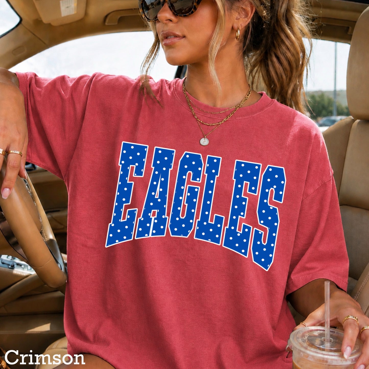 Eagles Polka Dot Comfort Color Graphic Tee
