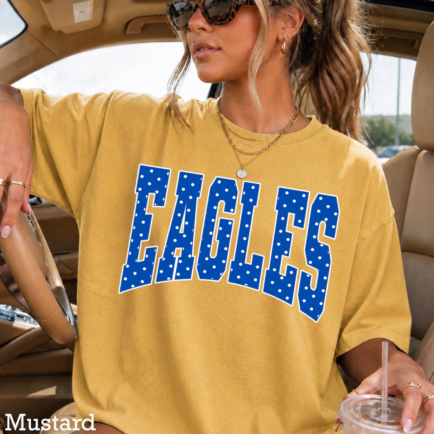 Eagles Polka Dot Comfort Color Graphic Tee