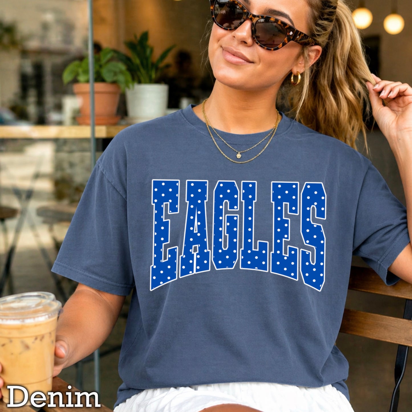 Eagles Polka Dot Comfort Color Graphic Tee