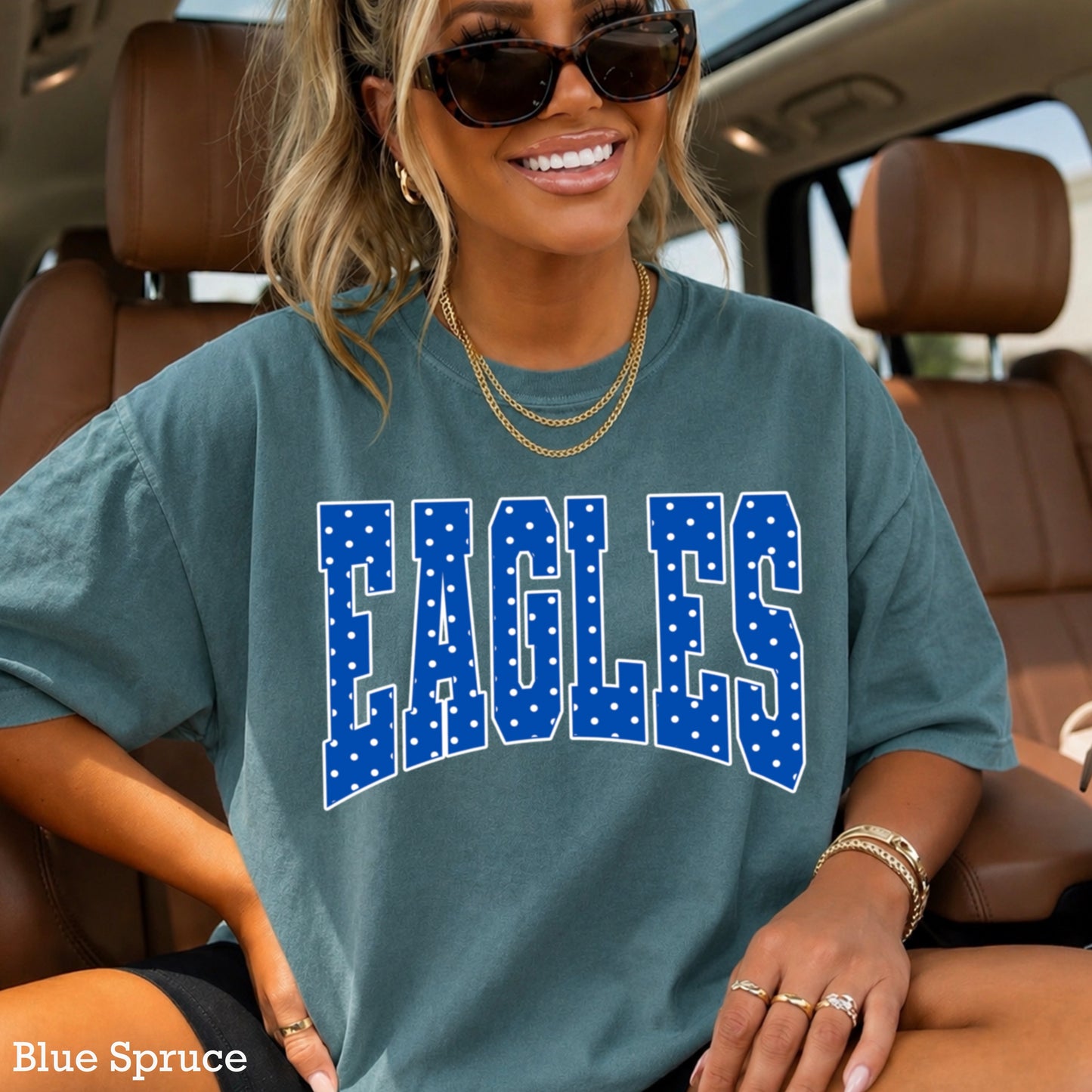 Eagles Polka Dot Comfort Color Graphic Tee